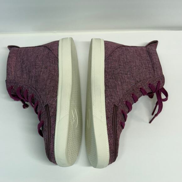 Billy High Top Shoes Woman's 6.5 Purple Zip Special Needs Comfort Zip Support - Picture 9 of 11